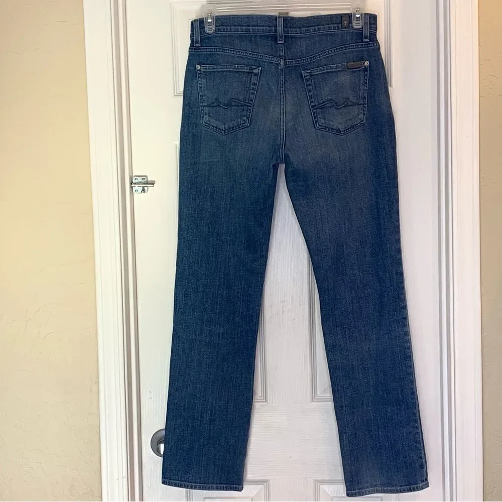 7 For All Mankind Standard Distressed Blue Jeans Size 20